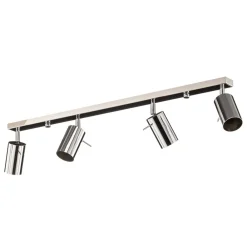 SOLLUX LIGHTING Loftlamper|Spotlights > Loftspot Round, krom, 4 lyskilder lineær