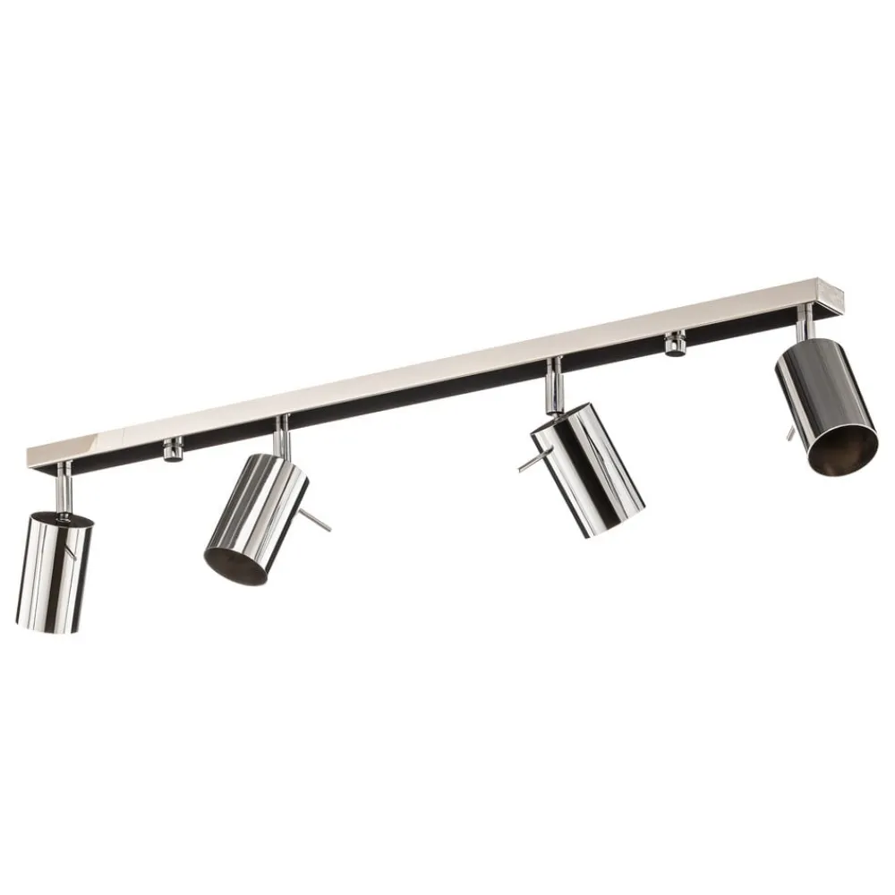 SOLLUX LIGHTING Loftlamper|Spotlights > Loftspot Round, krom, 4 lyskilder lineær