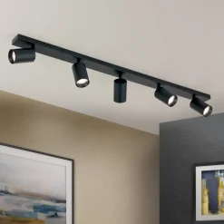 ORION Gang|Loftlamper > Loftspot Sean, sort, aluminium, 100 cm lang, GU10