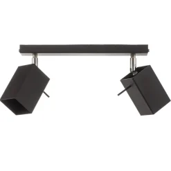 SOLLUX LIGHTING Loftlamper|Spotlights > Loftspot Square, sort, 2 lyskilder