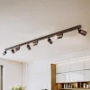 TK Lighting Loftlamper|Loftlamper > Loftspot Top, justerbar, brun, 8 lyskilder lineær