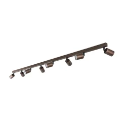 TK Lighting Loftlamper|Loftlamper > Loftspot Top, justerbar, brun, 8 lyskilder lineær