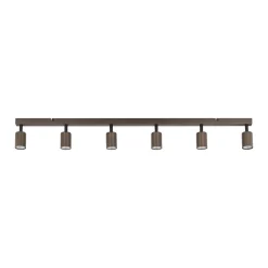 TK Lighting Loftlamper|Loftlamper > Loftspot Top, justerbar, brun, 6 lyskilder lineær