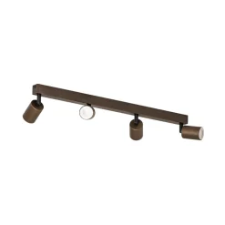 TK Lighting Gang|Loftlamper > Loftspot Top, justerbar, brun, 4 lyskilder lineær