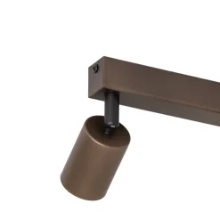 TK Lighting Gang|Loftlamper > Loftspot Top, justerbar, brun, 4 lyskilder lineær