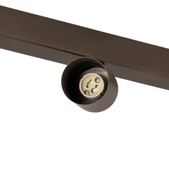 TK Lighting Gang|Loftlamper > Loftspot Top, justerbar, brun, 4 lyskilder lineær