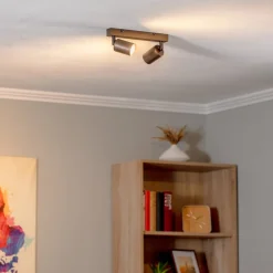TK Lighting Gang|Loftlamper > Loftspot Top, justerbar, brun, 2 lyskilder lineær