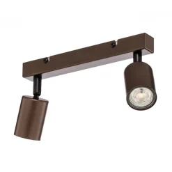 TK Lighting Gang|Loftlamper > Loftspot Top, justerbar, brun, 2 lyskilder lineær
