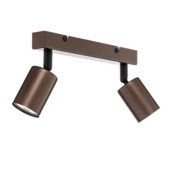 TK Lighting Gang|Loftlamper > Loftspot Top, justerbar, brun, 2 lyskilder lineær