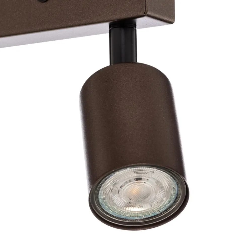 TK Lighting Gang|Loftlamper > Loftspot Top, justerbar, brun, 2 lyskilder lineær