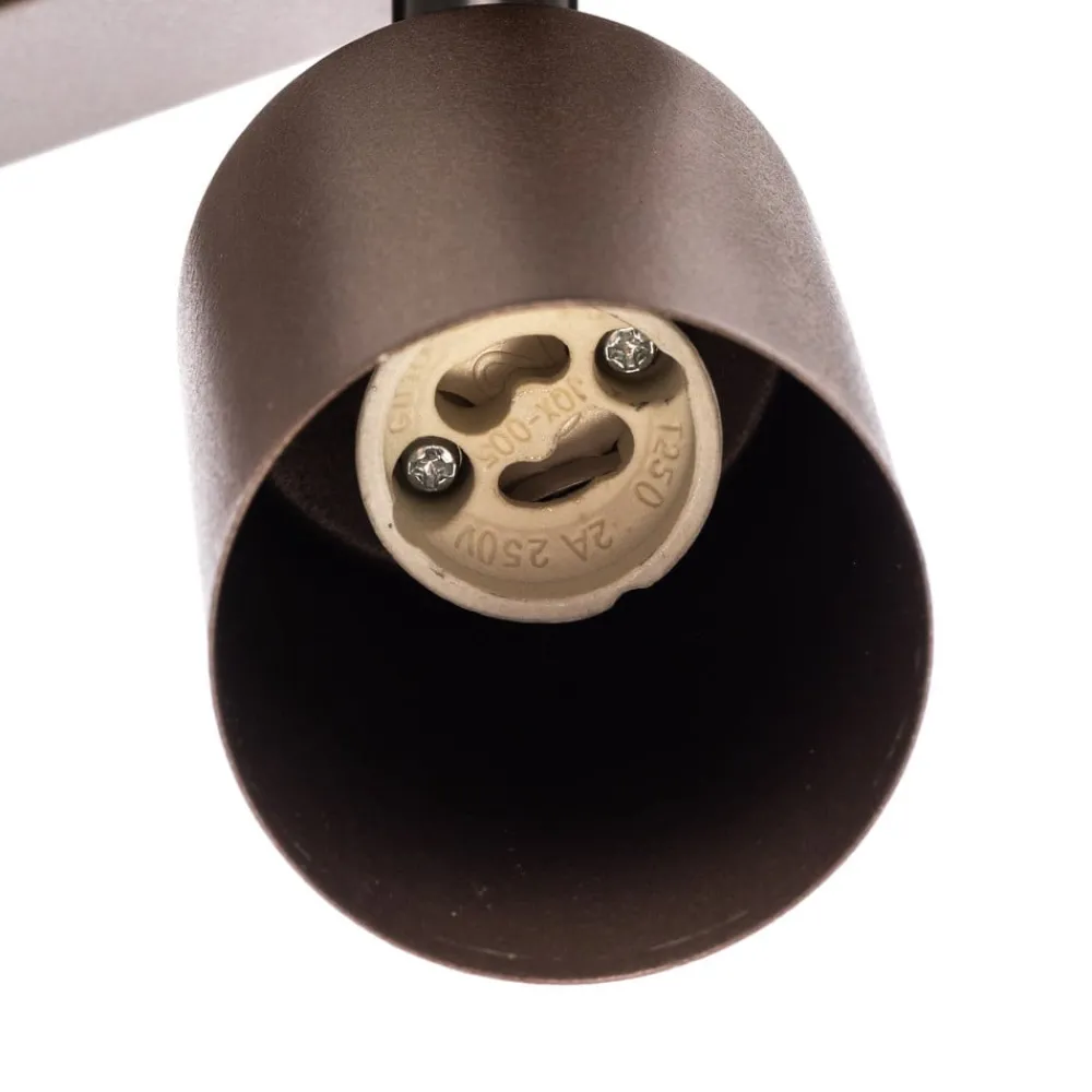 TK Lighting Gang|Loftlamper > Loftspot Top, justerbar, brun, 2 lyskilder lineær