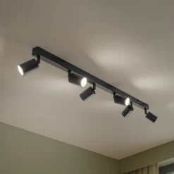 TK Lighting Loftlamper|Loftlamper > Loftspot Top, sort, 127 cm, 6 lyskilder, metal, GU10