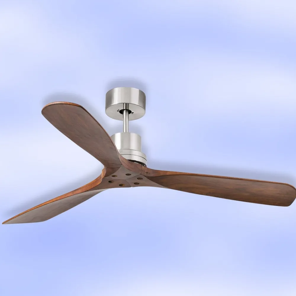 FARO BARCELONA Loftventilatorer > Loftsventilator Lantau fjernbetjening, valnød/stål