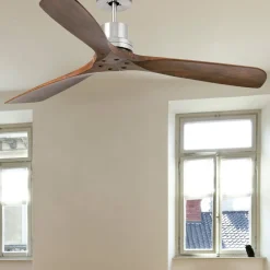 FARO BARCELONA Loftventilatorer > Loftsventilator Lantau fjernbetjening, valnød/stål