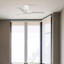 FARO BARCELONA Loftventilatorer > Loftventilator Hey S, hvid, DC-motor, støjsvag, Ø 90 cm