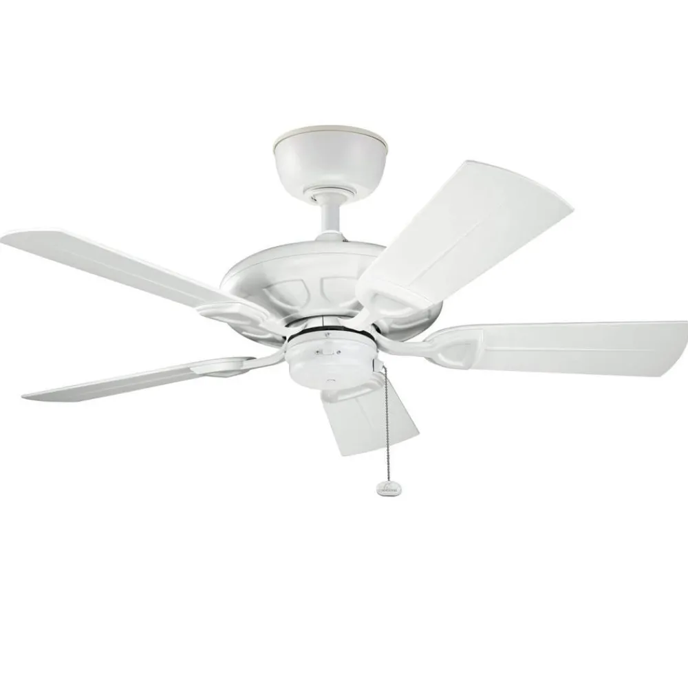KICHLER Loftventilatorer > Loftventilator Kevlar 42 IP44, hvid, Ø 107 cm