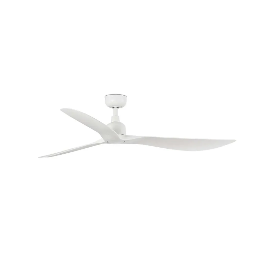 Loftventilatorer ^ FARO BARCELONA Loftventilator Outwood, hvid, DC, støjsvag, Ø 150 cm, IP44
