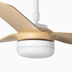 FARO BARCELONA Loftventilatorer > Loftventilator Punt M DC LED hvid/lys træ