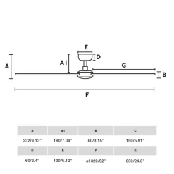 FARO BARCELONA Loftventilatorer > Loftventilator Rudder, DC-motor, støjsvag, Ø 132 cm, træ