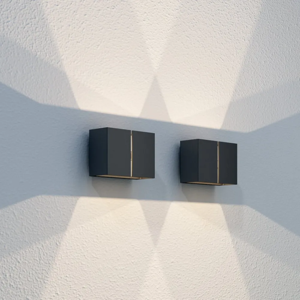 LOOM DESIGN Væglamper > Ask udendørs LED-væglampe op/ned sort