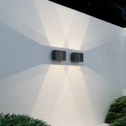 LOOM DESIGN Væglamper > Ask udendørs LED-væglampe op/ned sort