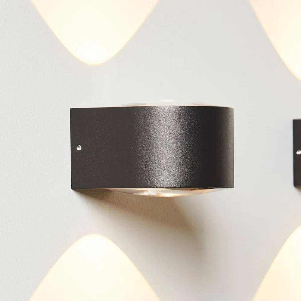 LOOM DESIGN Væg- Og Spejllamper|Væglamper > Frey LED-væglampe IP65 2x6W sort