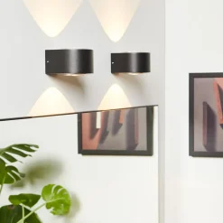 LOOM DESIGN Væg- Og Spejllamper|Væglamper > Frey LED-væglampe IP65 2x6W sort