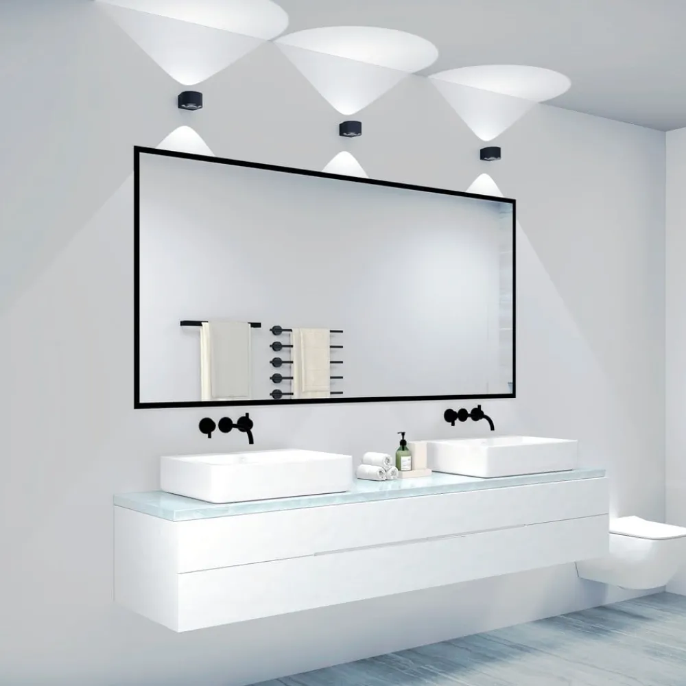 LOOM DESIGN Væg- Og Spejllamper|Væglamper > Frey LED-væglampe IP65 2x6W sort