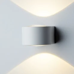 Væglamper|Væg- Og Spejllamper ^ LOOM DESIGN Frey LED-væglampe IP65 2x6W hvid