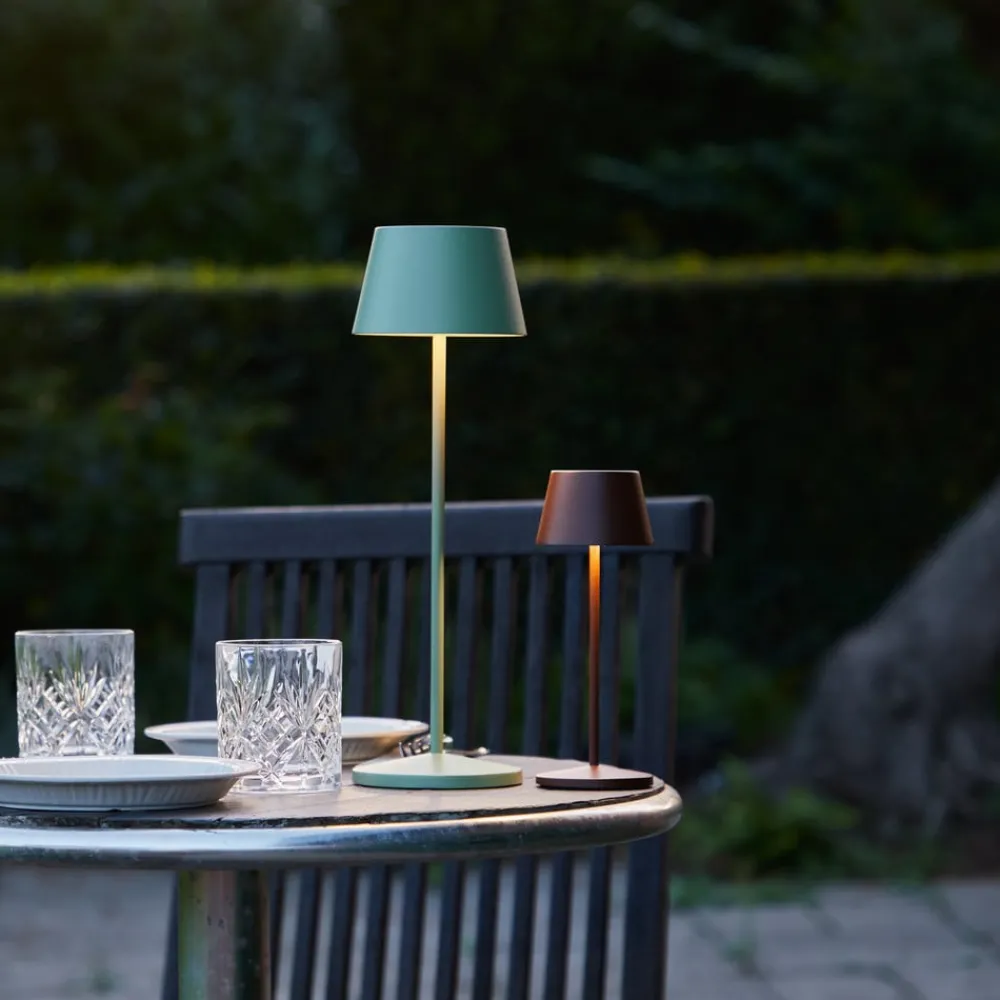 LOOM DESIGN Dekorationsbelysning|Terrassebelysning > LED genopladelig bordlampe Modi Micro, IP65, corten
