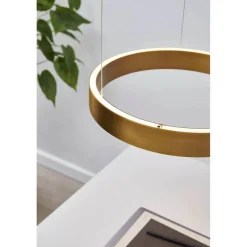 Arbejdsrum/Kontor ^ LOOM DESIGN LED-pendellampe EOS 360 Small, messingfarvet