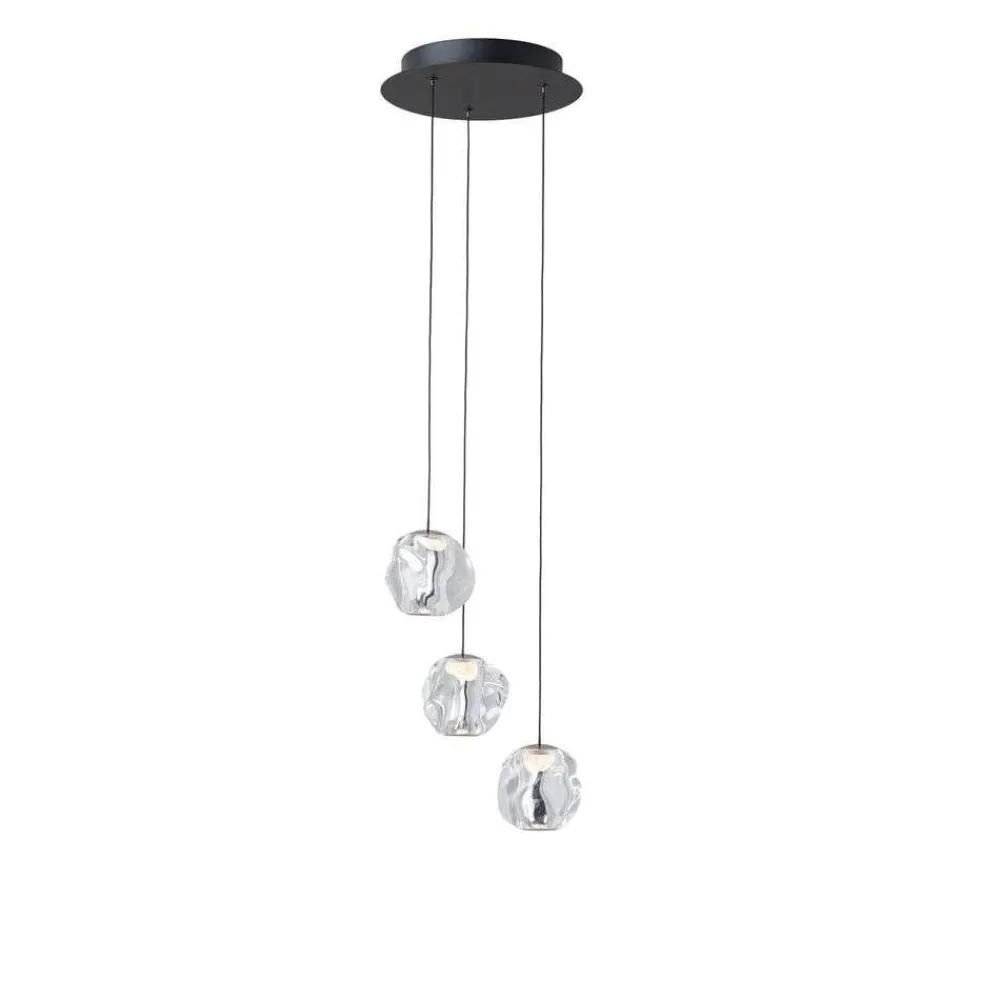 LOOM DESIGN Pendellamper > LED-pendellampe Ice Ball 3, klar, akryl