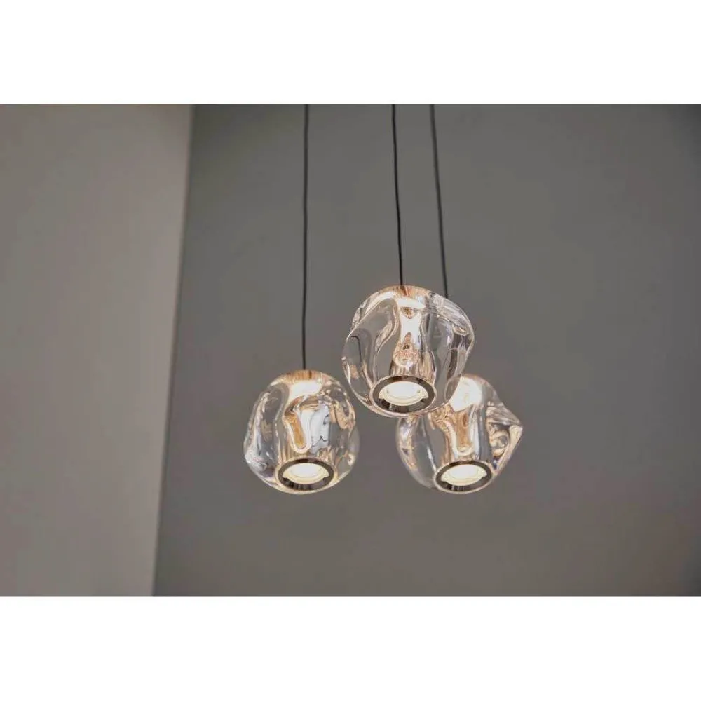 LOOM DESIGN Pendellamper > LED-pendellampe Ice Ball 3, klar, akryl