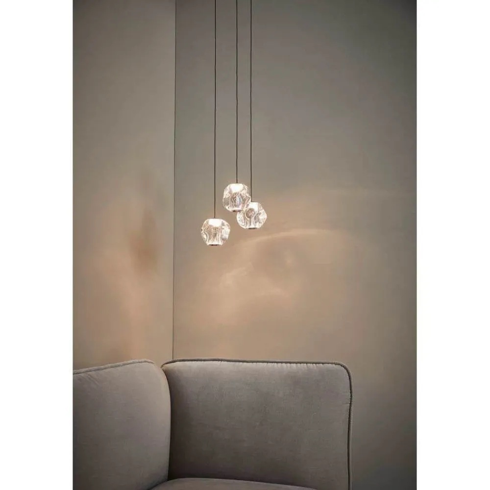 LOOM DESIGN Pendellamper > LED-pendellampe Ice Ball 3, klar, akryl