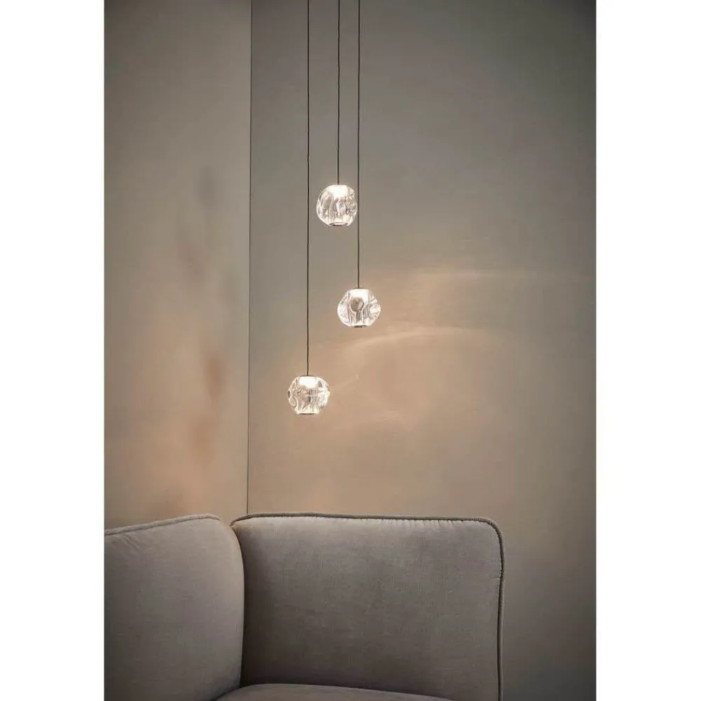 LOOM DESIGN Pendellamper > LED-pendellampe Ice Ball 3, klar, akryl
