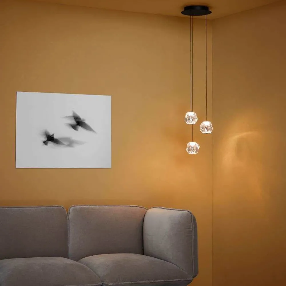 LOOM DESIGN Pendellamper > LED-pendellampe Ice Ball 3, klar, akryl