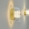 LOOM DESIGN Væglamper|Væglamper > LED-væglampe Glow guldfarvet/klar Ø 16 cm akryl