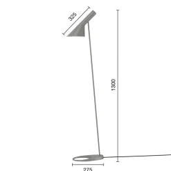 Gulvlamper|Gulvlamper ^ Louis Poulsen AJ design gulvlampe grå