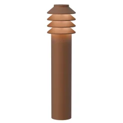 Sokkellamper ^ Louis Poulsen Bysted Garden, 53 cm, fodplade, corten, 927