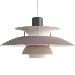 Pendellamper|Pendellamper ^ Louis Poulsen Designer-pendellampe PH 5, grå, Ø 50 cm