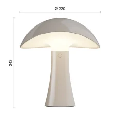 Dekorationsbelysning ^ Louis Poulsen LED-bordlampe Rumee 220, grå, IP44