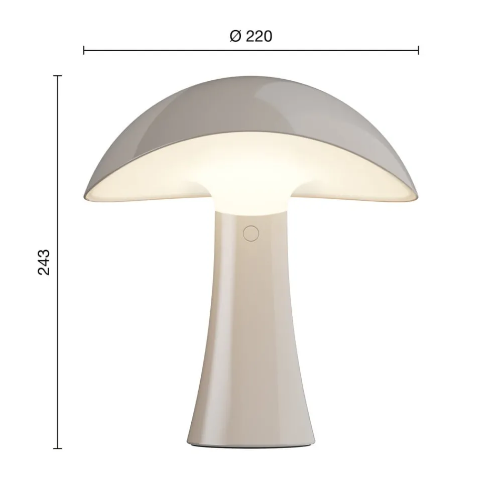 Dekorationsbelysning ^ Louis Poulsen LED-bordlampe Rumee 220, grå, IP44
