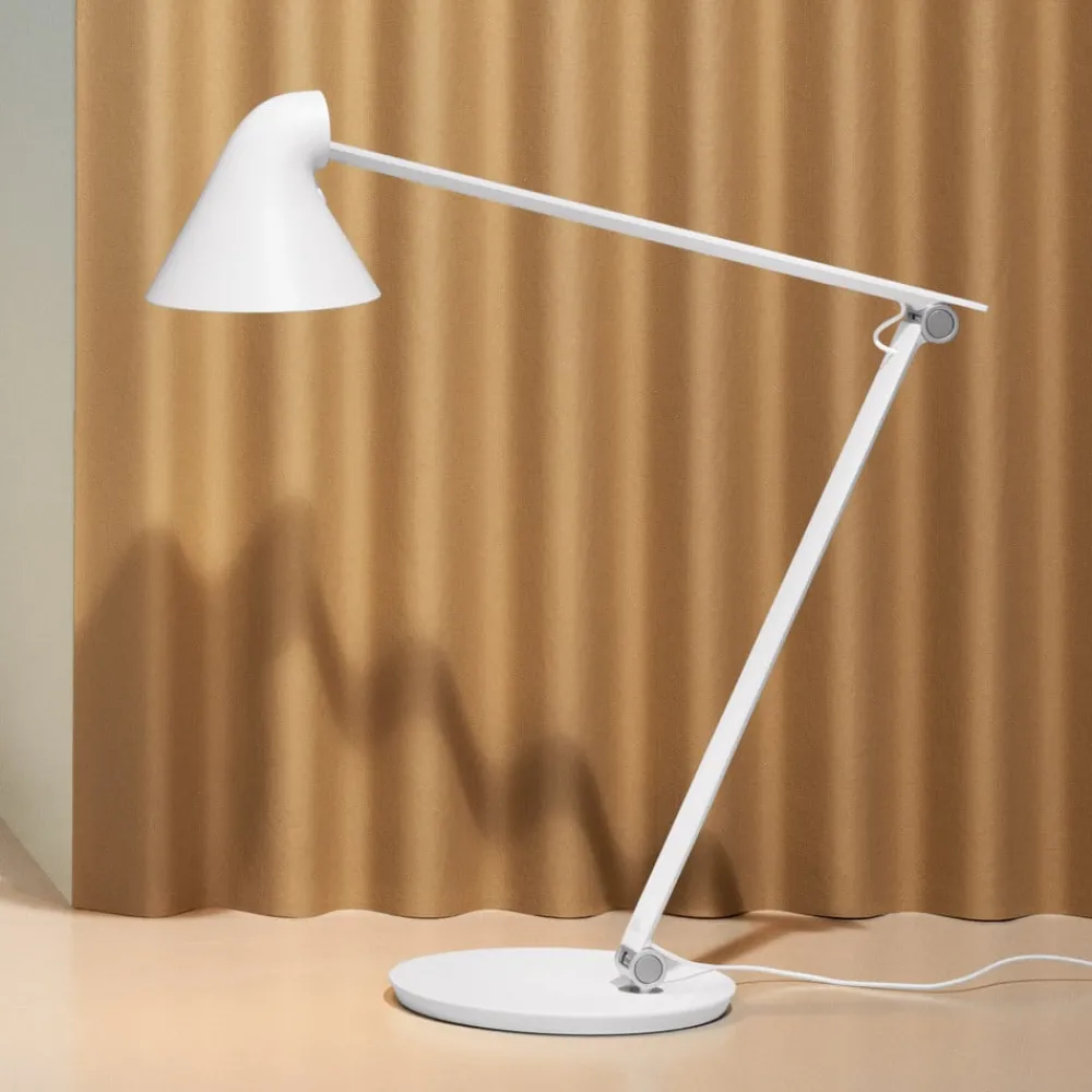 Bordlamper ^ Louis Poulsen NJP bordlampe, fod, 3.000 K mørkegrå