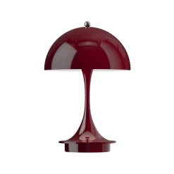 Dekorationsbelysning ^ Louis Poulsen Panthella PORTABLE 160 V3, uigennemsigtig burgunderrød