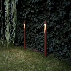 Louis Poulsen Gadebelysning > vejlampe Flindt, 927, corten 70 cm base 24 V