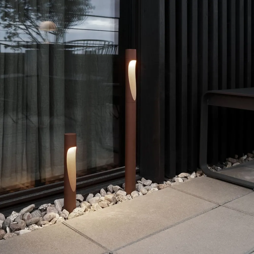 Louis Poulsen Gadebelysning > vejlampe Flindt, 927, corten 70 cm base 24 V