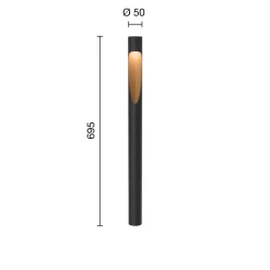 Louis Poulsen Udendørs Spot|Gadebelysning > vejlampe Flindt 840 sort 70 cm spydstik