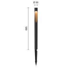 Louis Poulsen Udendørs Spot|Gadebelysning > Vejlampe 827 sort 70 cm stikdåse