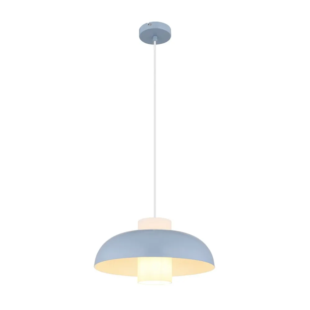 Globo Pendellamper|Pendellamper > Lowe pendellampe, blå mat, Ø 38 cm, metal