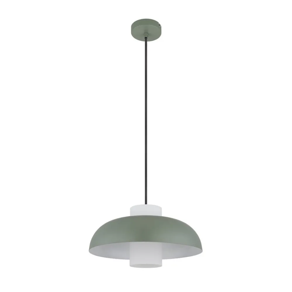 Gang|Pendellamper ^ Globo Lowe pendellampe, mat grøn, Ø 38 cm, metal